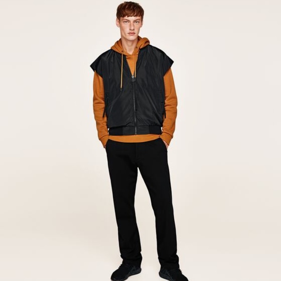 zara man sleeveless jacket